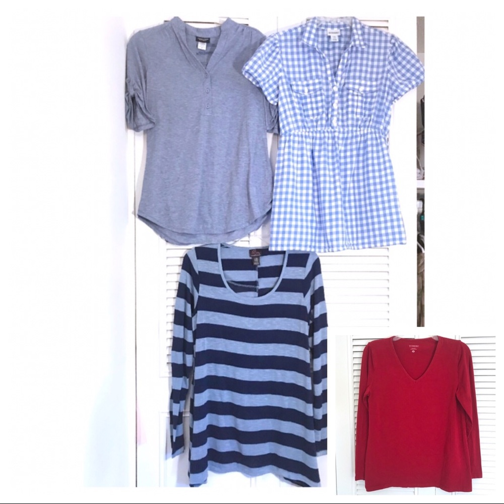 Motherhood: Four Size Medium Maternity Shirts!